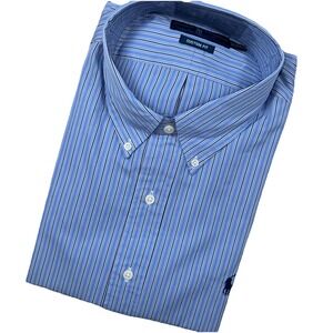 Ralph Lauren Men's Classic Fit Dress Shirt XL Blue Striped NWT